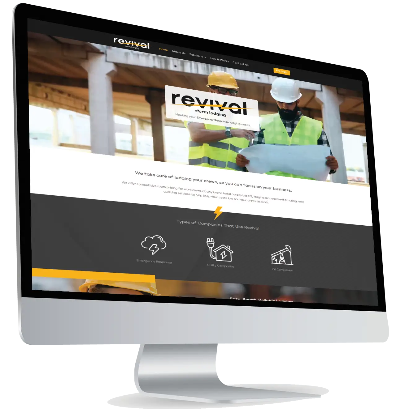 Revival Storm Website in monitor