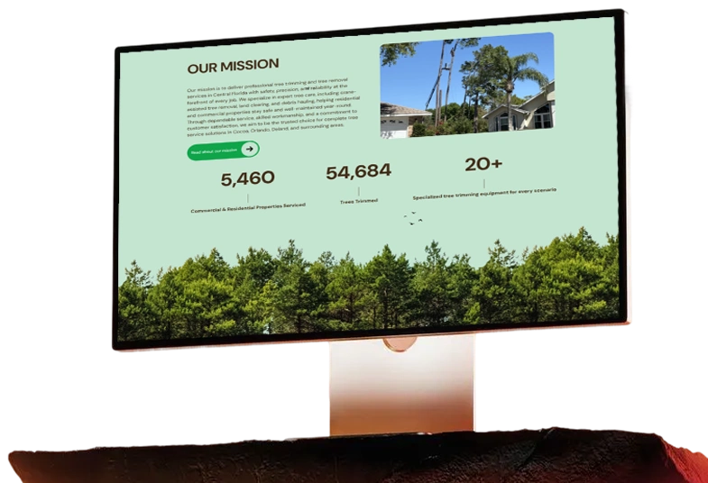 The Tree Walkers website on monitor