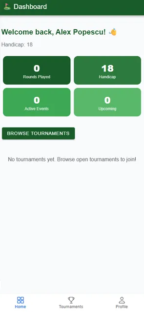 Golf App Screenshot